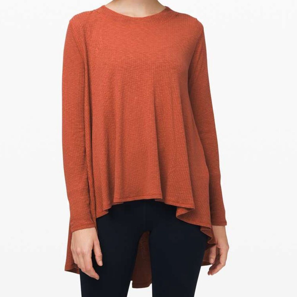 Lululemon Dare to Drape Long Sleeve Tee Rustic Clay